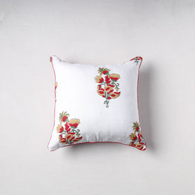 Sanganeri Floral Print Cushion Cover (16 x 16 in) 19