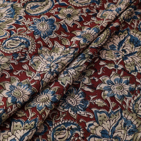 Buy Multicolor Natural Dyed Block Print Cotton Kalamkari Fabric Online