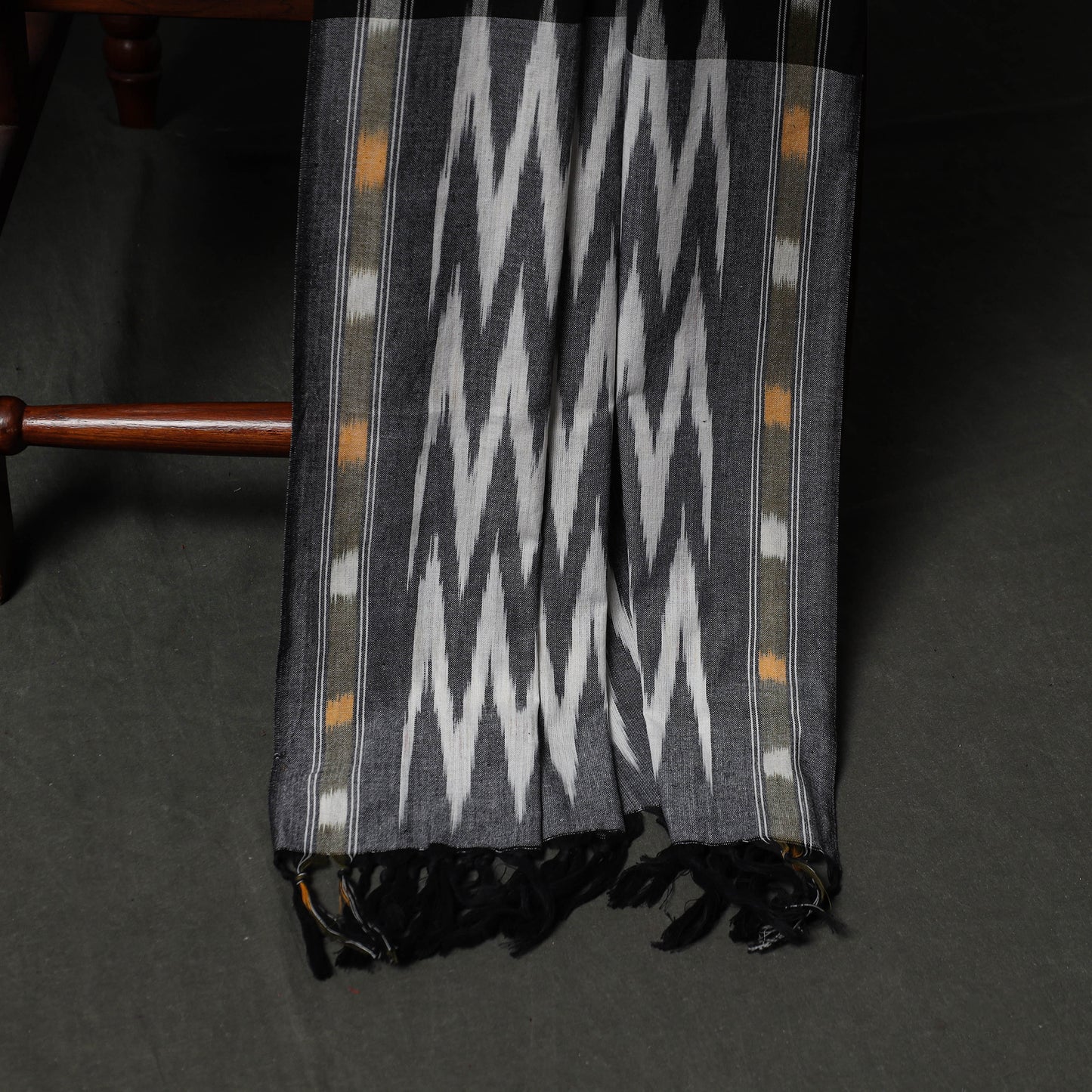 Pochampally Ikat Weave 3pc Cotton Unstitched Dress Material Suit Set 15
