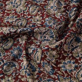 Buy Multicolor Natural Dyed Block Print Cotton Kalamkari Fabric Online