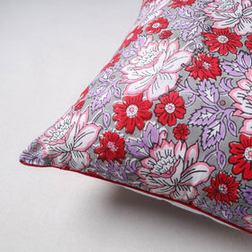 Sanganeri Floral Print Cushion Cover (16 x 16 in) 20