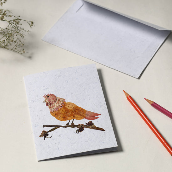 Intricate Flower Art Handmade Paper Gift Card - Single Piece 16