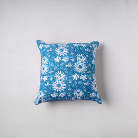 Sanganeri Floral Print Cushion Cover (16 x 16 in) 21