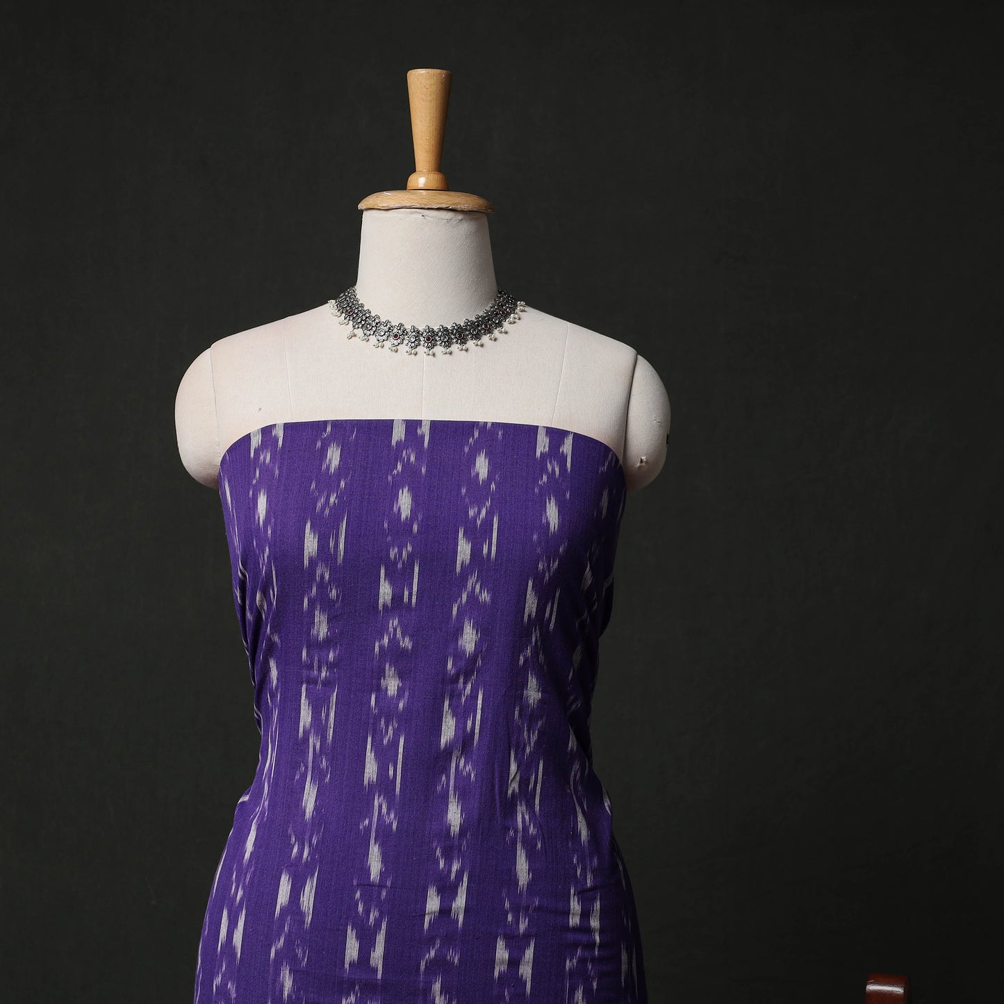 Pochampally Ikat Weave 3pc Cotton Unstitched Dress Material Suit Set 16
