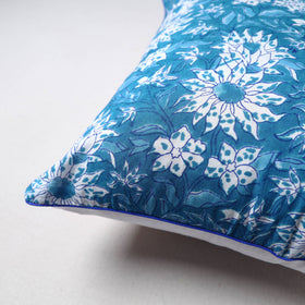 Sanganeri Floral Print Cushion Cover (16 x 16 in) 21