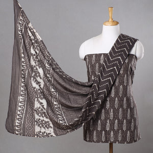 3pc Bagru Block Printed Cotton Suit Material Set 55