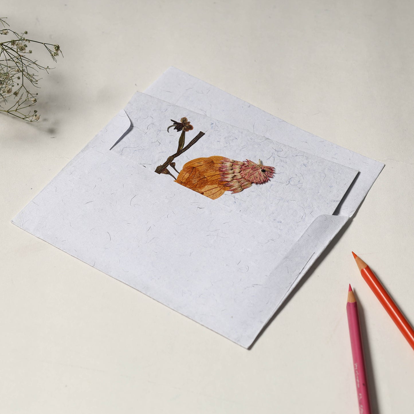 Intricate Flower Art Handmade Paper Gift Card - Single Piece 16