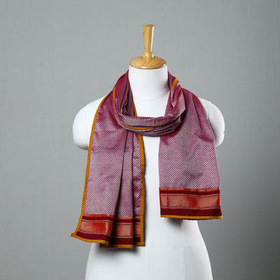 Pink - Cotton Khun Weave Stole 11