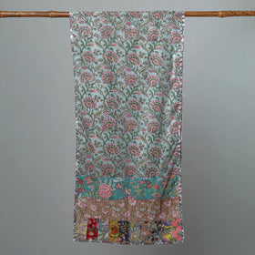 Buy Sanganeri Block Printed Patchwork Cotton Stole 42 Online at iTokri.com