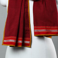 Red - Cotton Khun Weave Stole 08