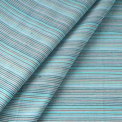 Blue - Jhiri Pure Handloom Cotton Fabric