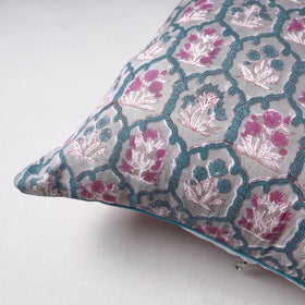 Sanganeri Floral Print Cushion Cover (16 x 16 in) 23