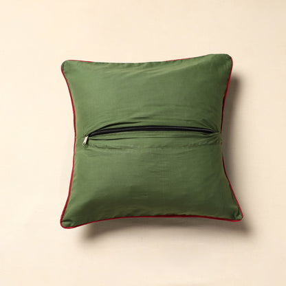 Green - Jacquard Cotton Cushion Cover (16 x 16 in)