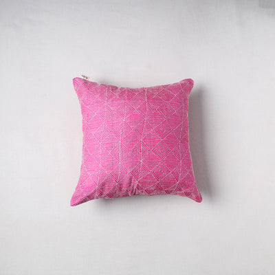 Running stitch plain cushion cover (16 x 16 in) 24