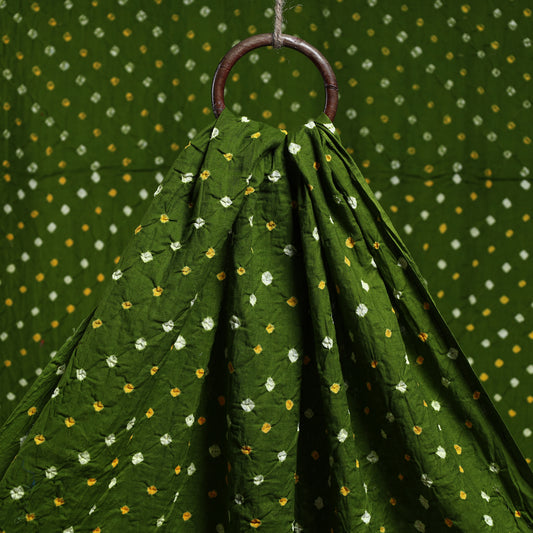 Green - Kutch Bandhani Tie-Dye Cotton Fabric 07