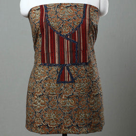 Orange - kalamkari cotton unstitched kurta material