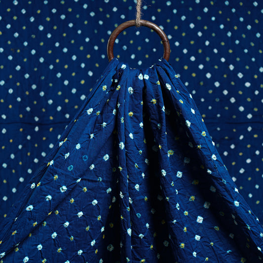 Blue - Kutch Bandhani Tie-Dye Cotton Fabric 08