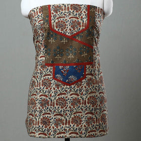  Beige Kalamkari Kurta Material Online in India