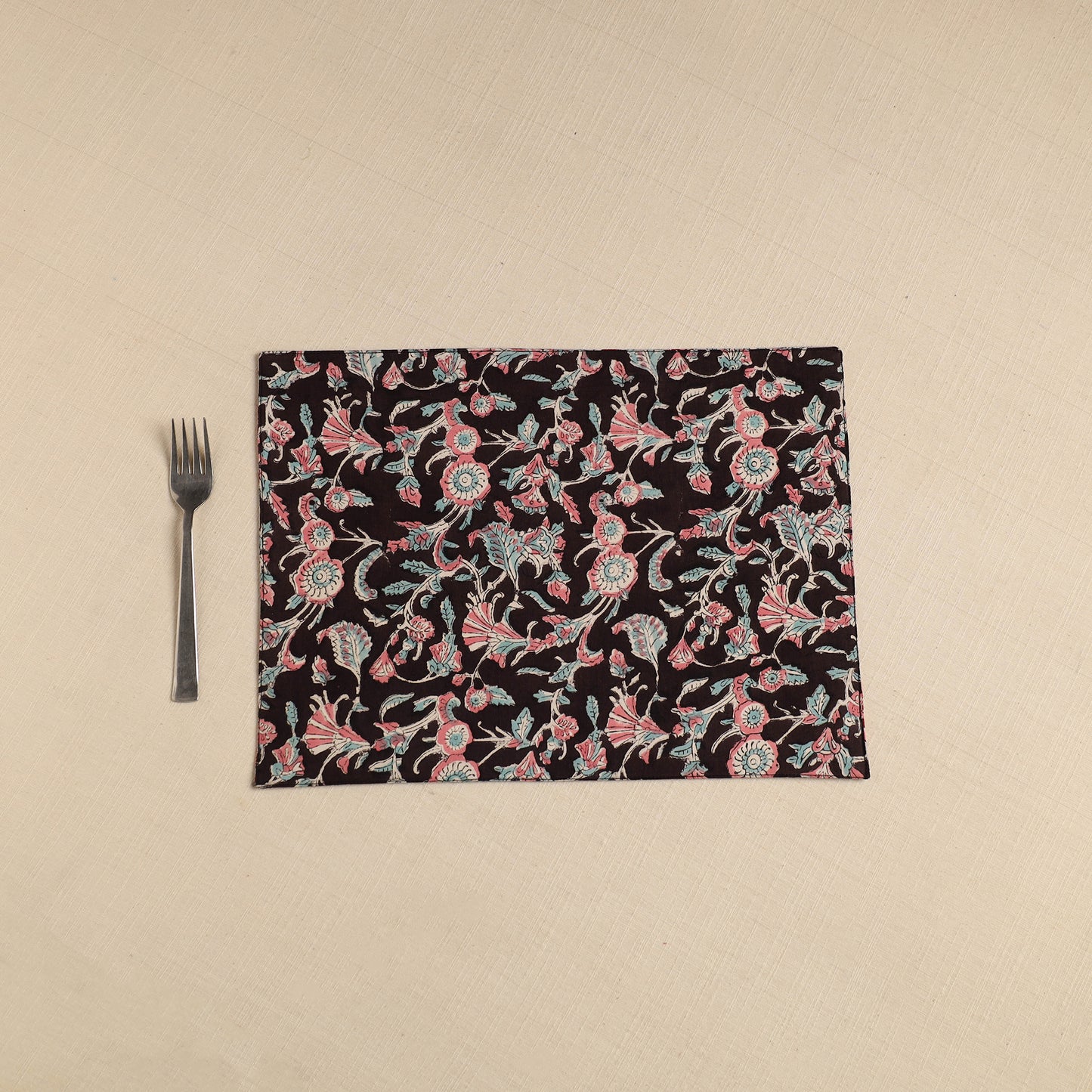 Floral Print Cotton Reversible Table Mat 28