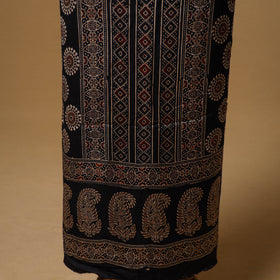 Ajrakh hand block print natural dyed modal silk unstitched