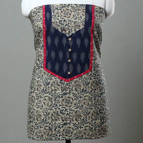  Beige Kalamkari Kurta Material Online in India