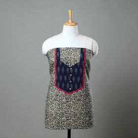  Beige Kalamkari Kurta Material Online in India