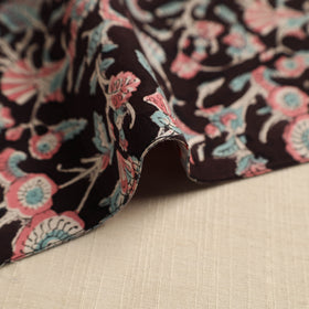  Black Floral Print Cotton Reversible Table Mat 