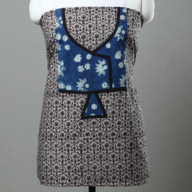 Grey - kalamkari cotton unstitched kurta material