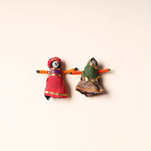 Rajasthani Puppet Couple Handmade Magnet (Set of 2) 91