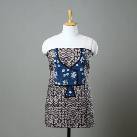 Grey - kalamkari cotton unstitched kurta material