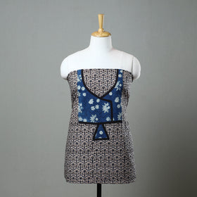 Grey - kalamkari cotton unstitched kurta material