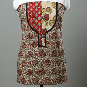 Beige - kalamkari cotton unstitched kurta material