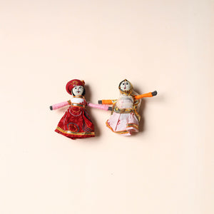 Rajasthani Puppet Couple Handmade Magnet (Set of 2) 92