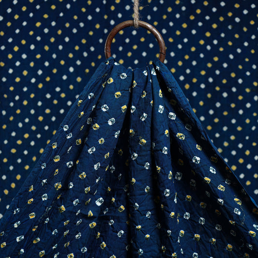 Blue - Kutch Bandhani Tie-Dye Cotton Fabric 16