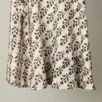 Beige - Hand Batik Print Cotton Wrap Around Skirt 10