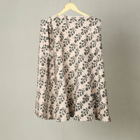 Beige - Hand Batik Print Cotton Wrap Around Skirt 10