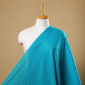  Blue Prewashed Running Stitch Plain Cotton Fabric