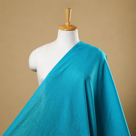  Blue Prewashed Running Stitch Plain Cotton Fabric