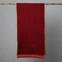 Red - Cotton Khun Weave Stole 08