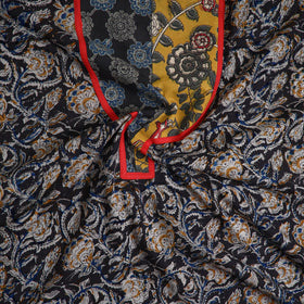 Black - kalamkari cotton unstitched kurta material