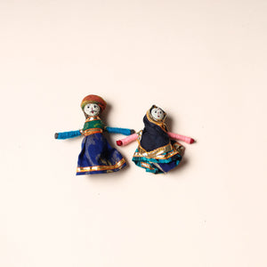 Rajasthani Puppet Couple Handmade Magnet (Set of 2) 93