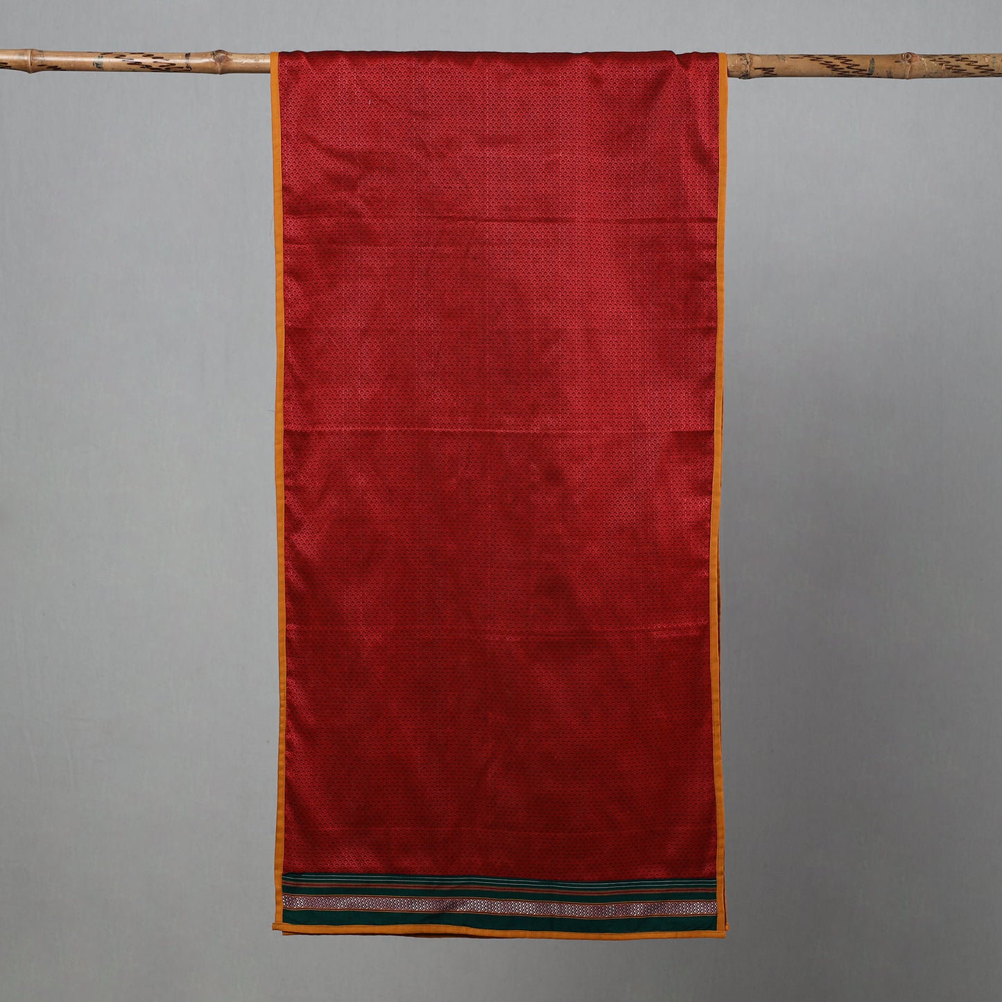 Red - Cotton Khun Weave Stole 12