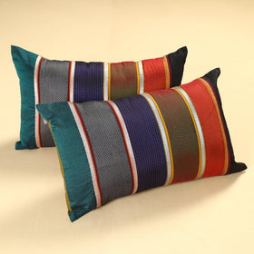  Set of 2 - Khun Patchwork Cotton Pillow Covers (25 x 15 in) 14 