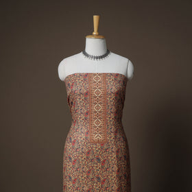 Brown - Woolen Digital Print Unstitched Dress Material: Kurta & Bottom 46