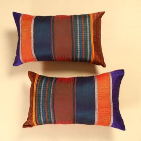  Set of 2 - Khun Patchwork Cotton Pillow Covers (25 x 15 in) 16 