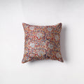 Kalamkari Print Chanderi Silk Cushion Cover (16 x 16 in) 31