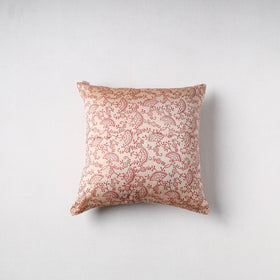 Kalamkari Print Chanderi Silk Cushion Cover (16 x 16 in) 32