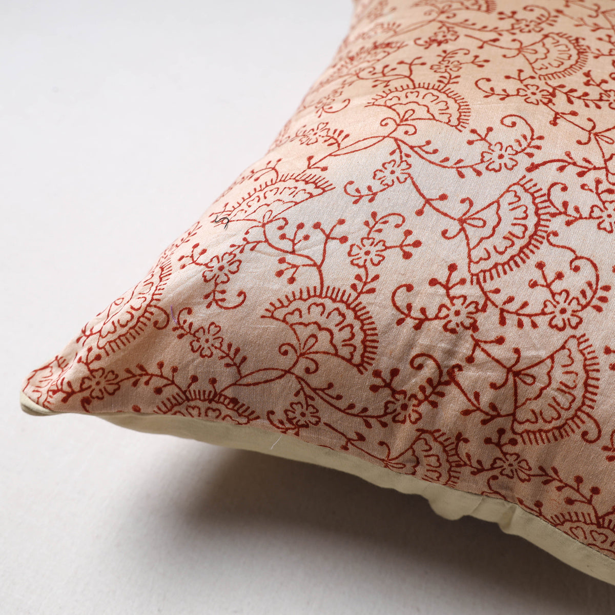 Kalamkari Print Chanderi Silk Cushion Cover (16 x 16 in) 32