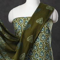 Green - Kutch Print Cotton 3pc Batik Dress Material 11