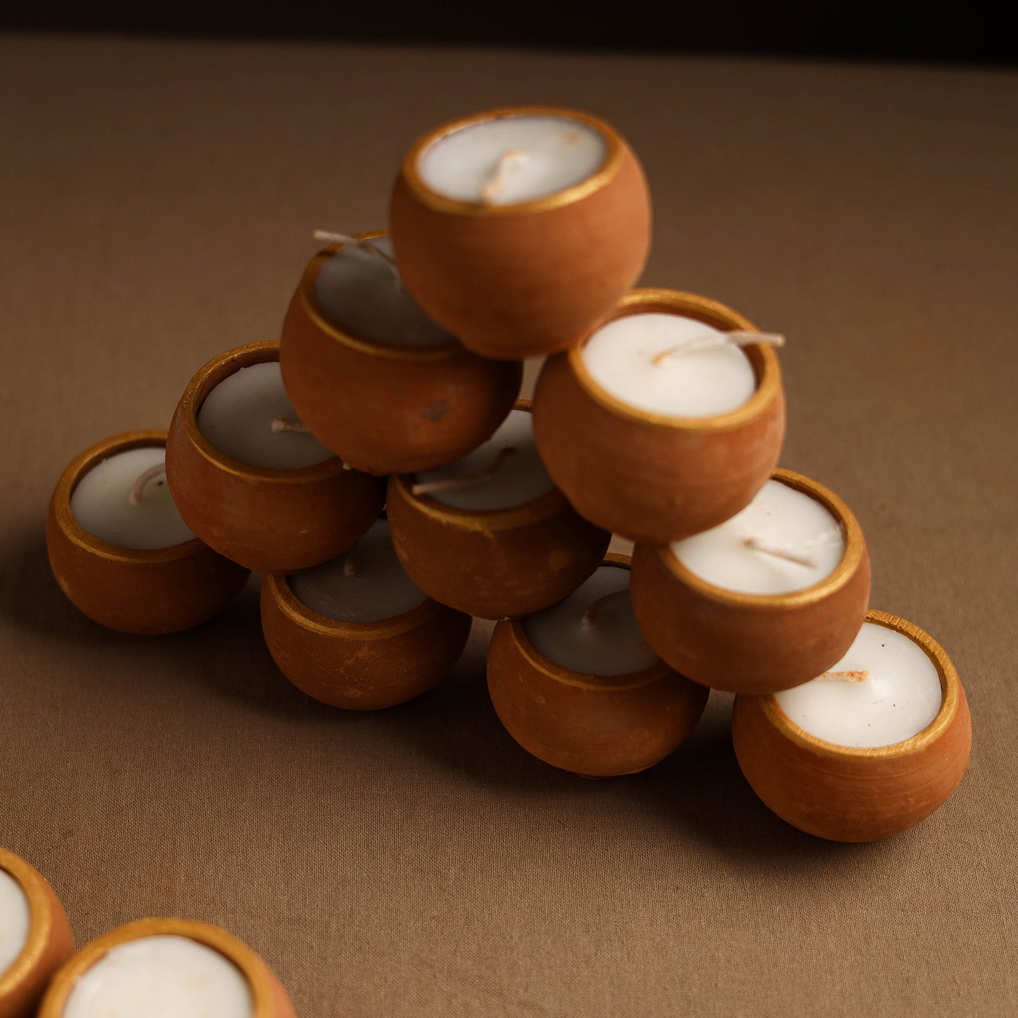 Handmade Terracotta Ball Candle (Set of 25)